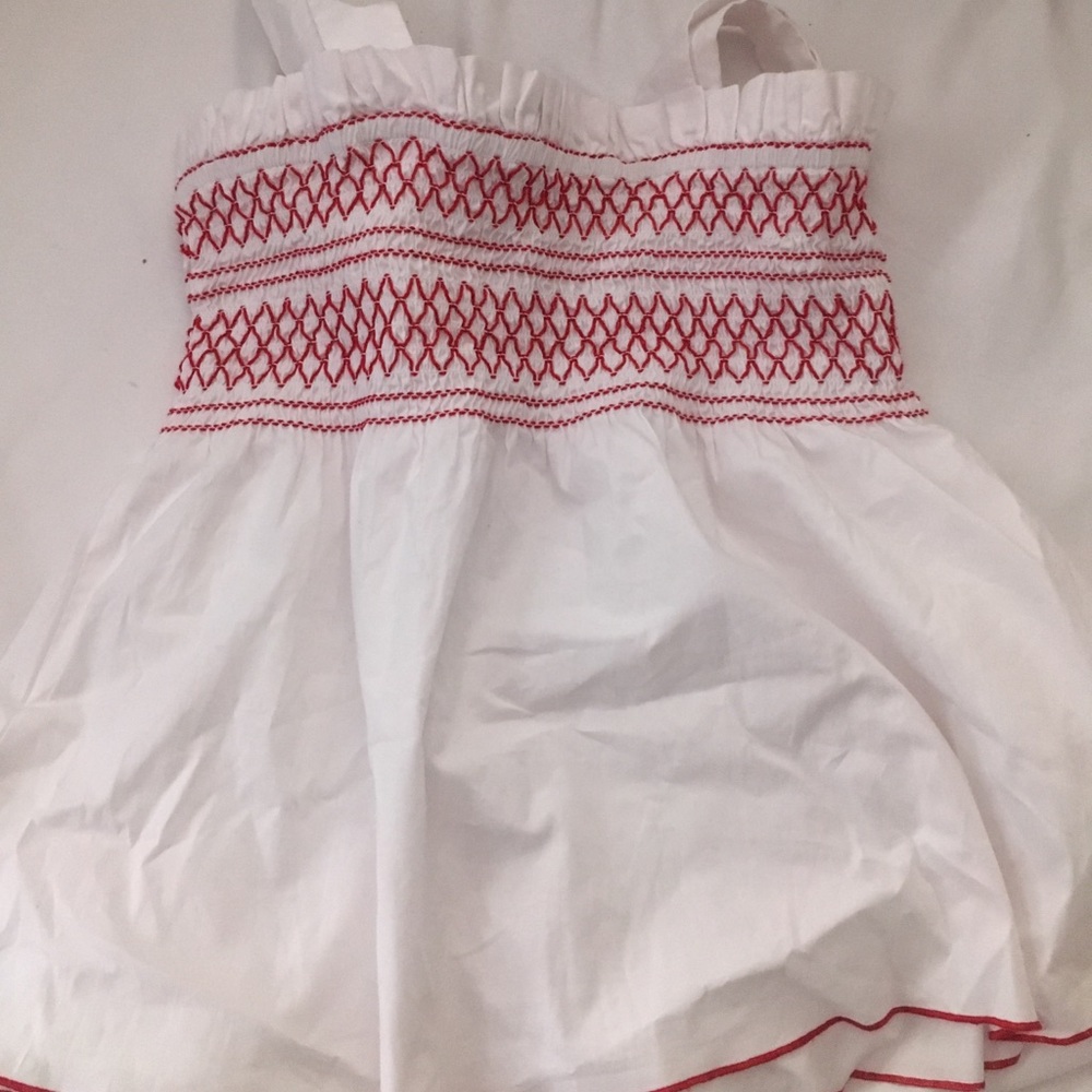 White and red intermix sleeveless top